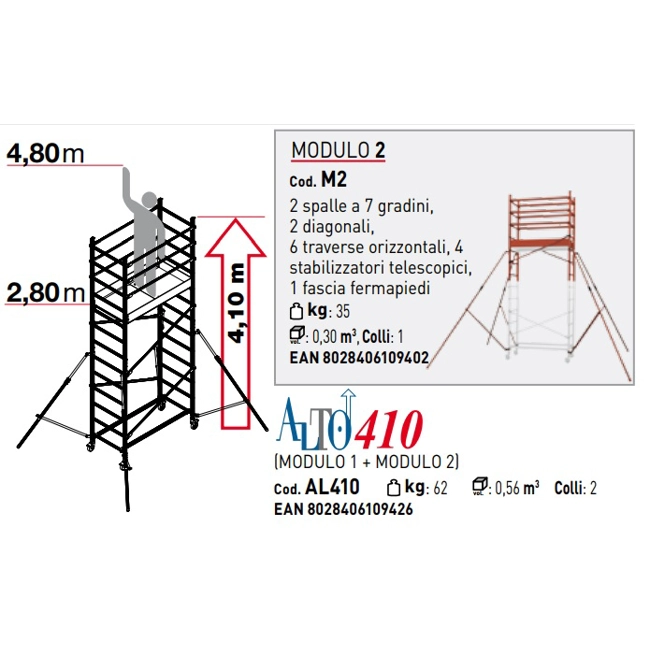 Vendita online Modulo 2 per trabattello Alto